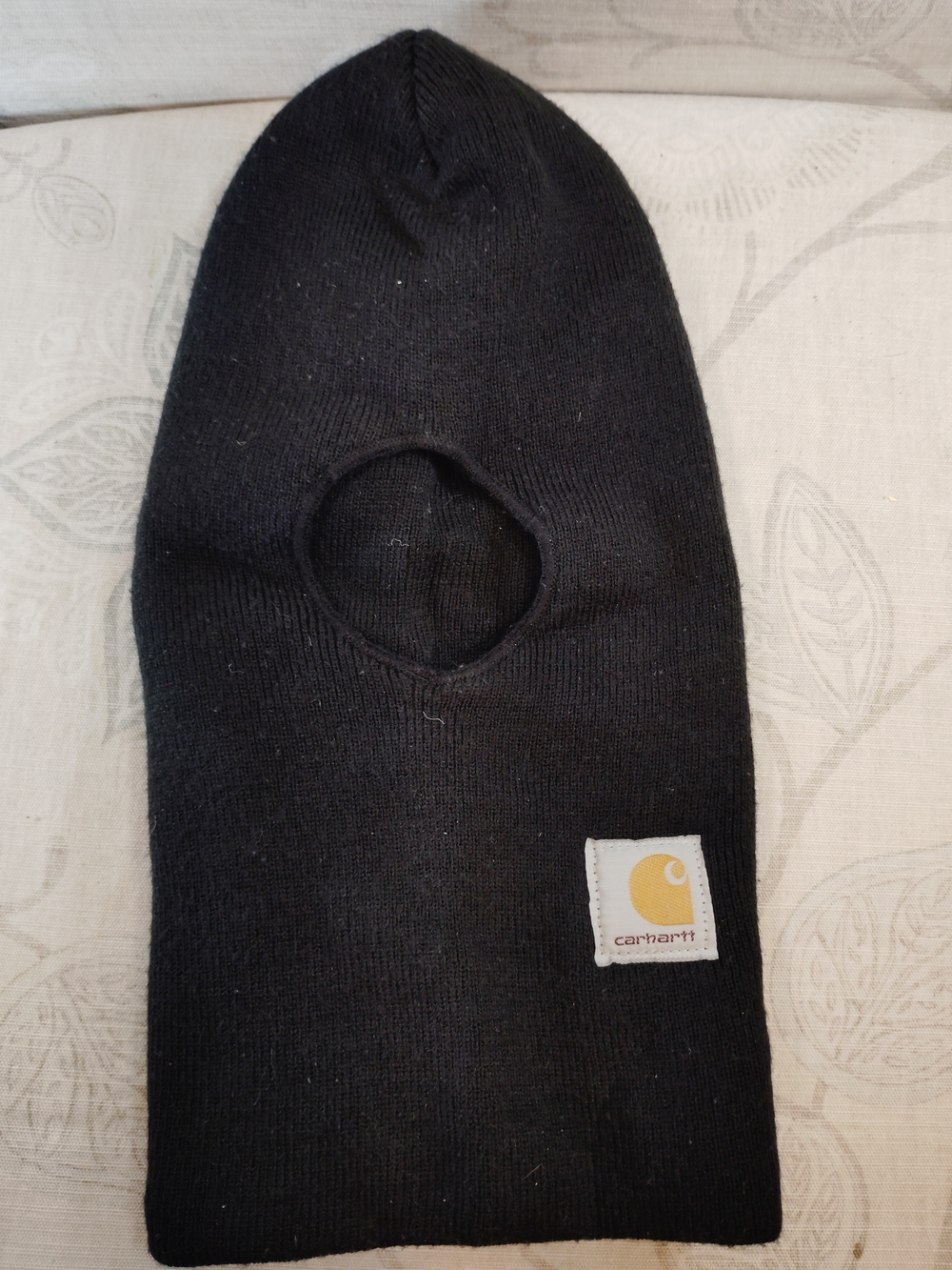 Carhartt Black Thinsulate Knit Balaclava with Logo Patch